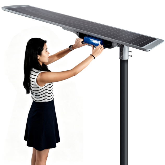 replaced battery solar streetlight